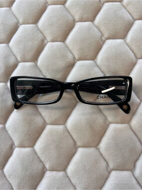 Authentic Chanel Black petite Rectangular Optical frame